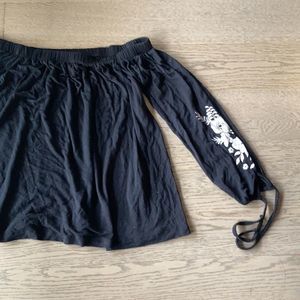 Off Shoulder Black Top